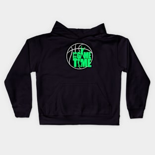 It's Game Time - Green Kids Hoodie